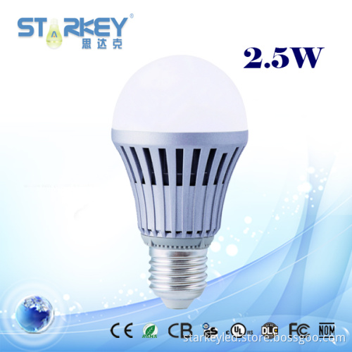 2.5W E27 Aluminium LED Bulb Light
